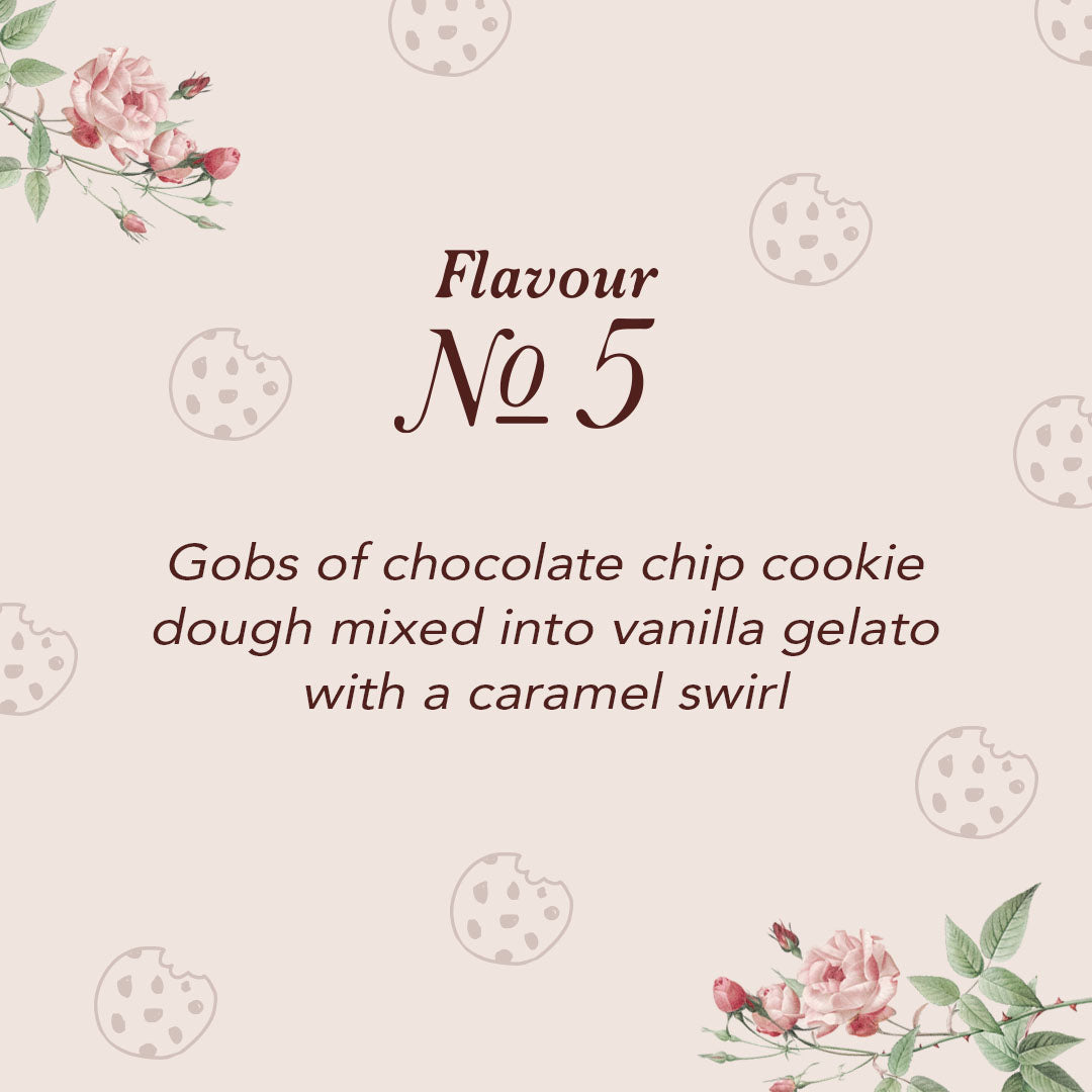 Scoops of Gelato go well with chocolate syrup.